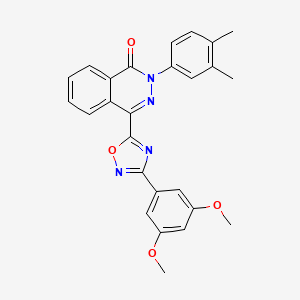 molecular formula C26H22N4O4 B2449393 4-[3-(3,5-二甲氧基苯基)-1,2,4-恶二唑-5-基]-2-(3,4-二甲基苯基)酞嗪-1(2H)-酮 CAS No. 1291832-10-4