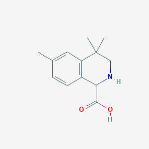 molecular formula C13H17NO2 B2449396 4,4,7-Trimethyl-1,2,3,4-tetrahydroisoquinoline-1-carboxylic acid CAS No. 2103614-15-7