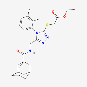 B2449400 Ethyl 2-[[5-[(adamantane-1-carbonylamino)methyl]-4-(2,3-dimethylphenyl)-1,2,4-triazol-3-yl]sulfanyl]acetate CAS No. 477299-86-8