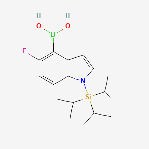 {5-Fluoro-1-[tris(propan-2-yl)silyl]-1H-indol-4-yl}boronic acid