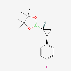 molecular formula C15H20BFO2 B2449410 trans-2-(4-Fluorophenyl)cyclopropaneboronic acid pinacol ester CAS No. 2066512-85-2