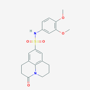 N-(3,4-dimethoxyphenyl)-3-oxo-1,2,3,5,6,7-hexahydropyrido[3,2,1-ij]quinoline-9-sulfonamide