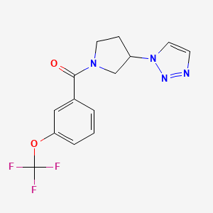 (3-(1H-1,2,3-triazol-1-yl)pyrrolidin-1-yl)(3-(trifluoromethoxy)phenyl)methanone