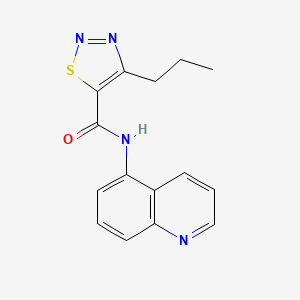 molecular formula C15H14N4OS B2449419 4-propyl-N-(quinolin-5-yl)-1,2,3-thiadiazole-5-carboxamide CAS No. 1206998-94-8