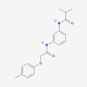 molecular formula C19H22N2O3 B244942 2-methyl-N-(3-{[(4-methylphenoxy)acetyl]amino}phenyl)propanamide 