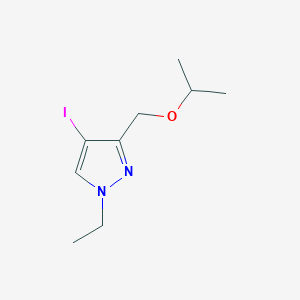 molecular formula C9H15IN2O B2449429 1-ethyl-4-iodo-3-(isopropoxymethyl)-1H-pyrazole CAS No. 1856078-77-7