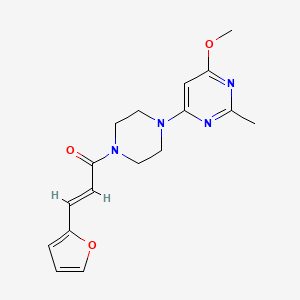 B2449437 (E)-3-(furan-2-yl)-1-(4-(6-methoxy-2-methylpyrimidin-4-yl)piperazin-1-yl)prop-2-en-1-one CAS No. 1251711-88-2