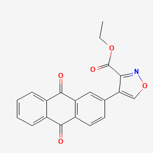 molecular formula C20H13NO5 B2449438 Ethyl 4-(9,10-dioxoanthracen-2-yl)-1,2-oxazole-3-carboxylate CAS No. 339101-03-0