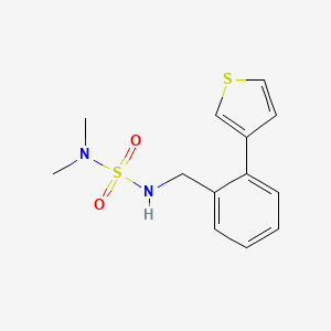 molecular formula C13H16N2O2S2 B2449440 3-[2-[(Dimethylsulfamoylamino)methyl]phenyl]thiophene CAS No. 1797638-20-0