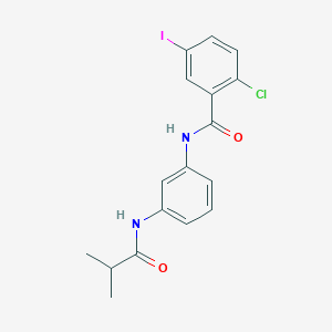 molecular formula C17H16ClIN2O2 B244945 2-chloro-5-iodo-N-[3-(isobutyrylamino)phenyl]benzamide 