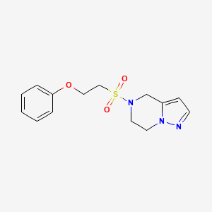 5-((2-Phenoxyethyl)sulfonyl)-4,5,6,7-tetrahydropyrazolo[1,5-a]pyrazine