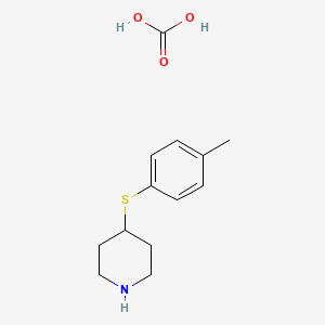 4-[(4-Methylphenyl)thio]piperidine carbonic acid (1:1)