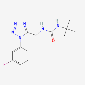 molecular formula C13H17FN6O B2449455 1-(叔丁基)-3-((1-(3-氟苯基)-1H-四唑-5-基)甲基)脲 CAS No. 921110-02-3