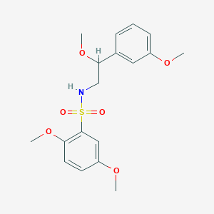 molecular formula C18H23NO6S B2449469 2,5-dimethoxy-N-(2-methoxy-2-(3-methoxyphenyl)ethyl)benzenesulfonamide CAS No. 1797893-49-2