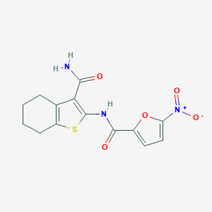 molecular formula C14H13N3O5S B244947 N-(3-carbamoyl-4,5,6,7-tetrahydro-1-benzothiophen-2-yl)-5-nitrofuran-2-carboxamide 