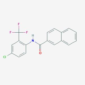 molecular formula C18H11ClF3NO B244950 N-[4-chloro-2-(trifluoromethyl)phenyl]-2-naphthamide 