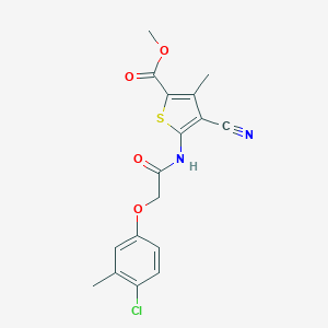 Methyl 5-{[(4-chloro-3-methylphenoxy)acetyl]amino}-4-cyano-3-methylthiophene-2-carboxylate