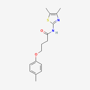 molecular formula C16H20N2O2S B2449541 N-(4,5-二甲基-1,3-噻唑-2-基)-4-(4-甲基苯氧基)丁酰胺 CAS No. 685849-70-1