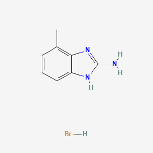 molecular formula C8H10BrN3 B2449544 4-Methyl-1H-benzo[d]imidazol-2-amine hydrobromide CAS No. 1609406-56-5; 171082-91-0