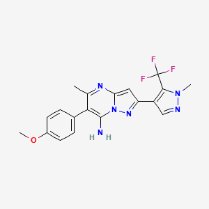 6-(4-Methoxyphenyl)-5-methyl-2-[1-methyl-5-(trifluoromethyl)-1H-pyrazol-4-YL]pyrazolo[1,5-A]pyrimidin-7-amine