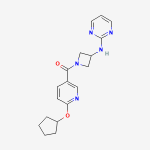 (6-(Cyclopentyloxy)pyridin-3-yl)(3-(pyrimidin-2-ylamino)azetidin-1-yl)methanone