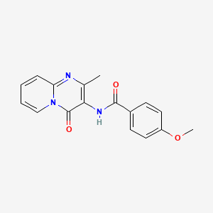molecular formula C17H15N3O3 B2449561 4-methoxy-N-(2-methyl-4-oxo-4H-pyrido[1,2-a]pyrimidin-3-yl)benzamide CAS No. 897624-25-8
