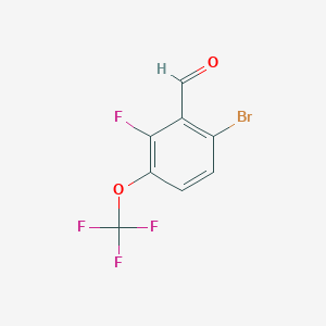 molecular formula C8H3BrF4O2 B2449575 6-Bromo-2-fluoro-3-(trifluoromethoxy)benzaldehyde CAS No. 524674-70-2