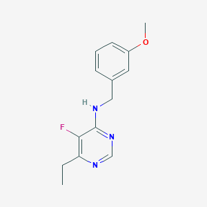 molecular formula C14H16FN3O B2449577 6-Ethyl-5-fluoro-N-[(3-methoxyphenyl)methyl]pyrimidin-4-amine CAS No. 1920414-92-1