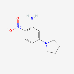 molecular formula C10H13N3O2 B2449585 2-Nitro-5-(1-pyrrolidinyl)aniline CAS No. 289913-98-0; 50332-66-6