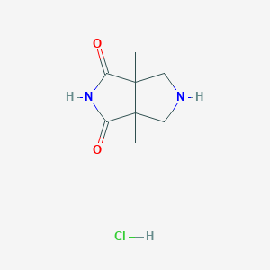 molecular formula C8H13ClN2O2 B2449589 3a,6a-二甲基-八氢吡咯并[3,4-c]吡咯-1,3-二酮盐酸盐 CAS No. 2044714-23-8