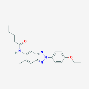 molecular formula C20H24N4O2 B244959 N-[2-(4-ethoxyphenyl)-6-methyl-2H-1,2,3-benzotriazol-5-yl]pentanamide 