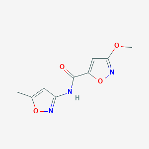 molecular formula C9H9N3O4 B2449590 3-methoxy-N-(5-methylisoxazol-3-yl)isoxazole-5-carboxamide CAS No. 1428358-24-0