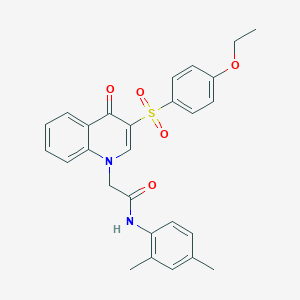 molecular formula C27H26N2O5S B2449593 N-(2,4-dimethylphenyl)-2-(3-((4-ethoxyphenyl)sulfonyl)-4-oxoquinolin-1(4H)-yl)acetamide CAS No. 895649-84-0