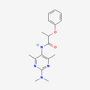 N-(2-(dimethylamino)-4,6-dimethylpyrimidin-5-yl)-2-phenoxypropanamide