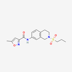 5-methyl-N-(2-(propylsulfonyl)-1,2,3,4-tetrahydroisoquinolin-7-yl)isoxazole-3-carboxamide
