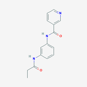 molecular formula C15H15N3O2 B244961 N-[3-(propionylamino)phenyl]nicotinamide 
