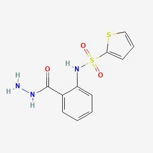 molecular formula C11H11N3O3S2 B2449614 N-[2-(hydrazinecarbonyl)phenyl]thiophene-2-sulfonamide CAS No. 379255-18-2