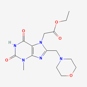 Ethyl 2-[3-methyl-8-(morpholin-4-ylmethyl)-2,6-dioxopurin-7-yl]acetate