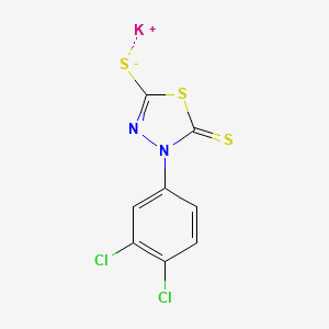 Potassium [4-(3,4-dichlorophenyl)-5-sulfanylidene-4,5-dihydro-1,3,4-thiadiazol-2-yl]sulfanide