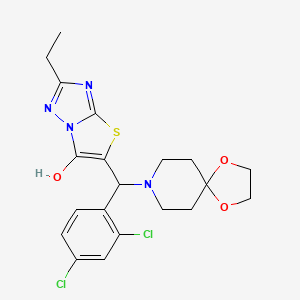 5-((2,4-Dichlorophenyl)(1,4-dioxa-8-azaspiro[4.5]decan-8-yl)methyl)-2-ethylthiazolo[3,2-b][1,2,4]triazol-6-ol