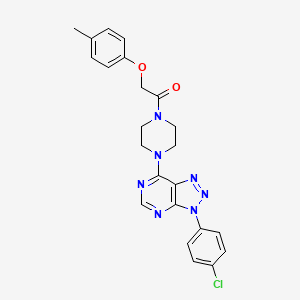 1-(4-(3-(4-chlorophenyl)-3H-[1,2,3]triazolo[4,5-d]pyrimidin-7-yl)piperazin-1-yl)-2-(p-tolyloxy)ethanone