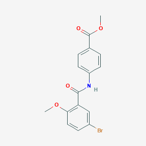 molecular formula C16H14BrNO4 B244963 Methyl 4-[(5-bromo-2-methoxybenzoyl)amino]benzoate 