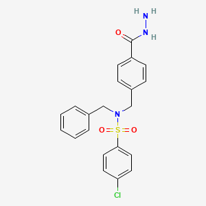 N-benzyl-4-chloro-N-{[4-(hydrazinecarbonyl)phenyl]methyl}benzene-1-sulfonamide