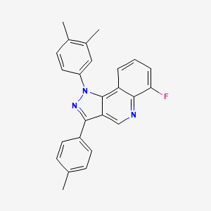 molecular formula C25H20FN3 B2449633 1-(3,4-二甲基苯基)-6-氟-3-(4-甲基苯基)-1H-吡唑并[4,3-c]喹啉 CAS No. 901246-90-0