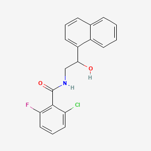 molecular formula C19H15ClFNO2 B2449638 2-氯-6-氟-N-(2-羟基-2-(萘-1-基)乙基)苯甲酰胺 CAS No. 1351654-00-6