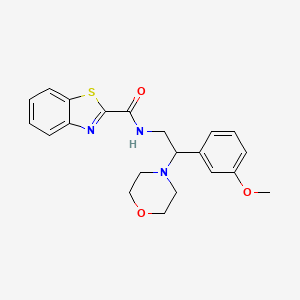 molecular formula C21H23N3O3S B2449640 N-(2-(3-methoxyphenyl)-2-morpholinoethyl)benzo[d]thiazole-2-carboxamide CAS No. 1219913-48-0