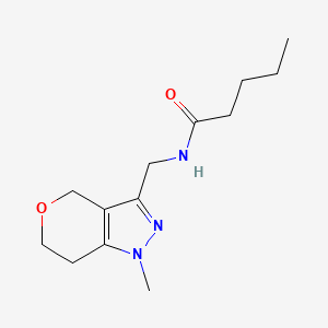 N-((1-methyl-1,4,6,7-tetrahydropyrano[4,3-c]pyrazol-3-yl)methyl)pentanamide