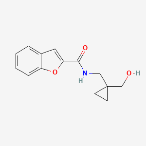molecular formula C14H15NO3 B2449651 N-((1-(hydroxymethyl)cyclopropyl)methyl)benzofuran-2-carboxamide CAS No. 1257552-27-4