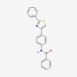 molecular formula C22H16N2OS B2449659 N-[4-(2-Phenyl-thiazol-4-yl)-phenyl]-benzamide CAS No. 50414-95-4