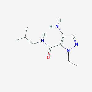 molecular formula C10H18N4O B2449661 4-Amino-1-ethyl-N-isobutyl-1H-pyrazole-5-carboxamide CAS No. 1006453-68-4